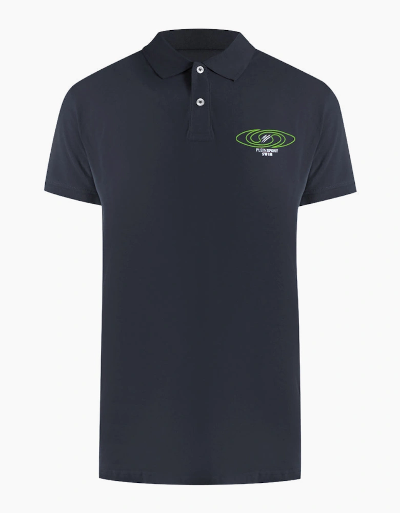 Plein Sport Spiral Logo Stretch Dark Grey Polo Shirt