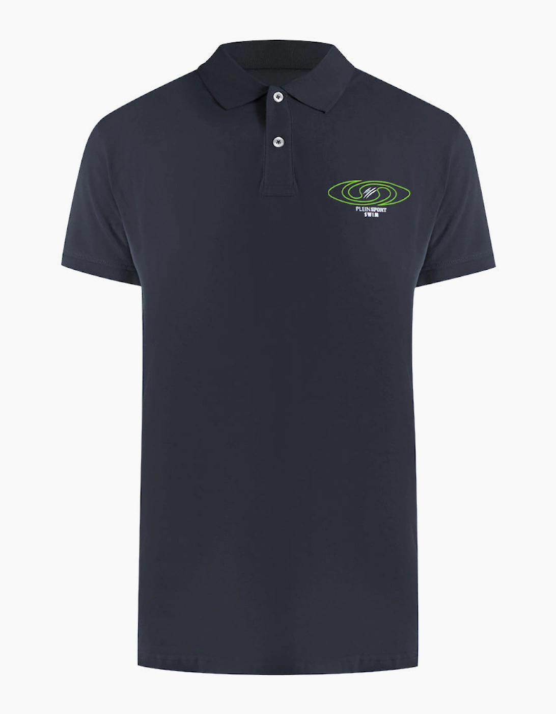 Plein Sport Spiral Logo Stretch Dark Grey Polo Shirt