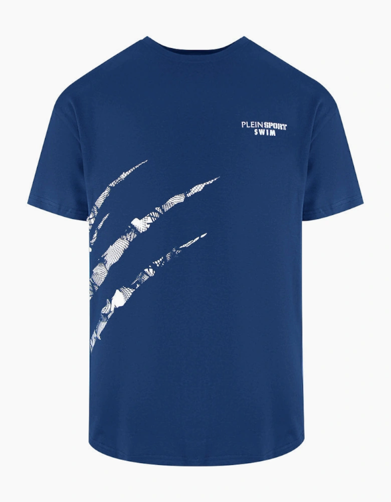 Plein Sport Scratch Logo Navy Blue T-Shirt