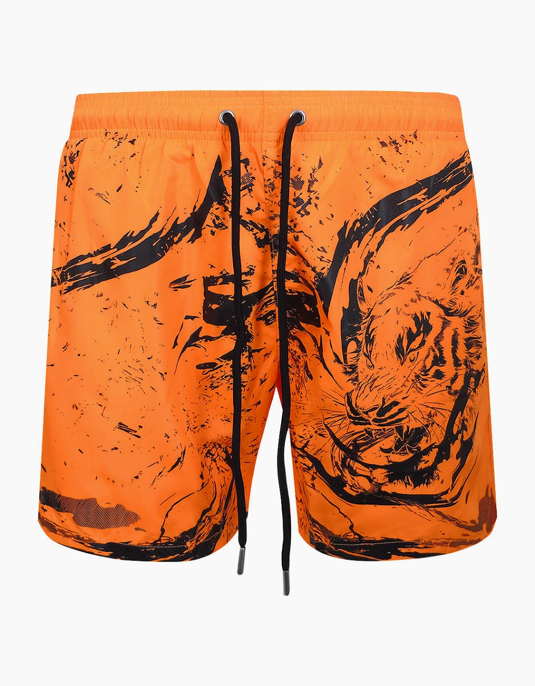 Plein Sport Water Tiger Logo Medium Boardshort Orange Swim Shorts