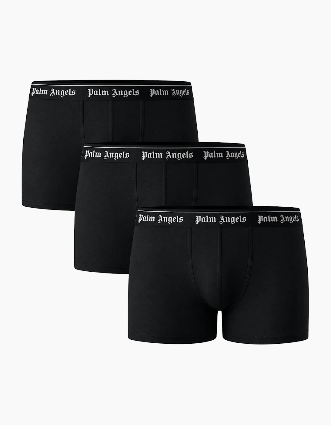 Palm Angels Men's Palm Angels Tri-Pack Classic Logo Black Boxer Shorts