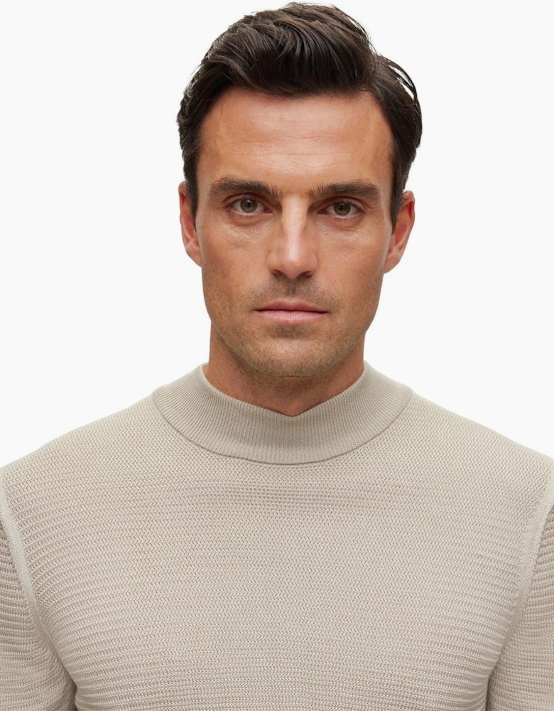 Maguno Slim Fit Mock Neck Long Sleeve Sweater