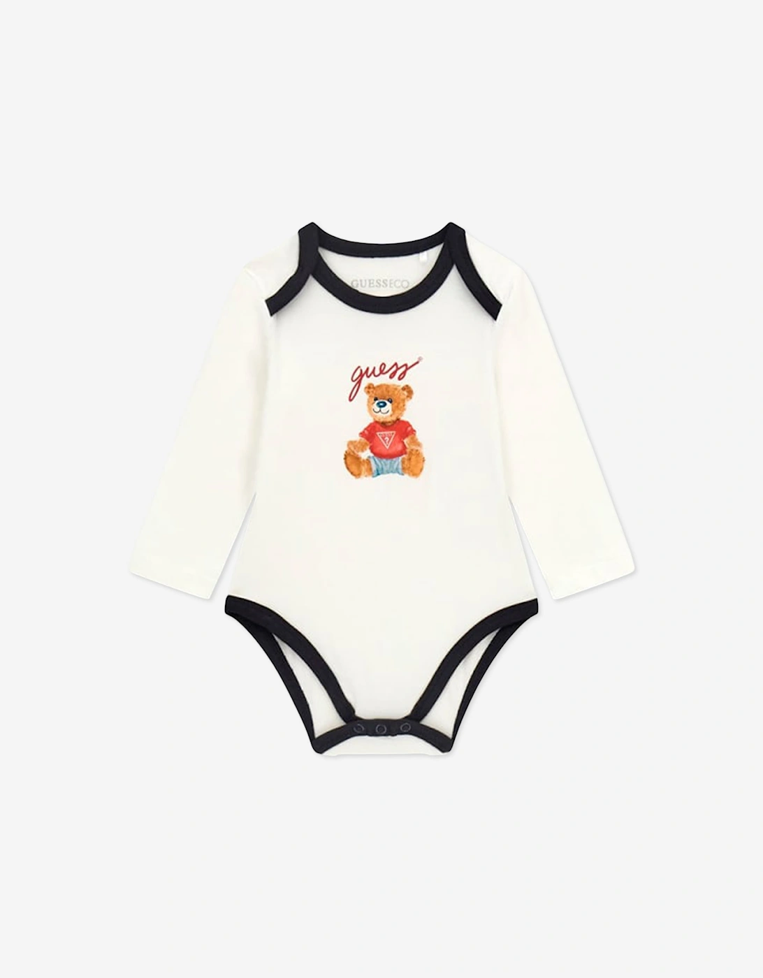 Guess Baby Teddy Bear Bodysuit Gift Set in Navy