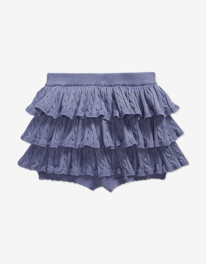 Ralph Lauren Baby Girls Cable Knit Skirt Set in Purple