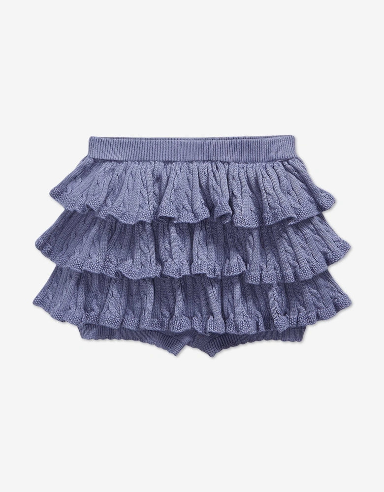 Ralph Lauren Baby Girls Cable Knit Skirt Set in Purple