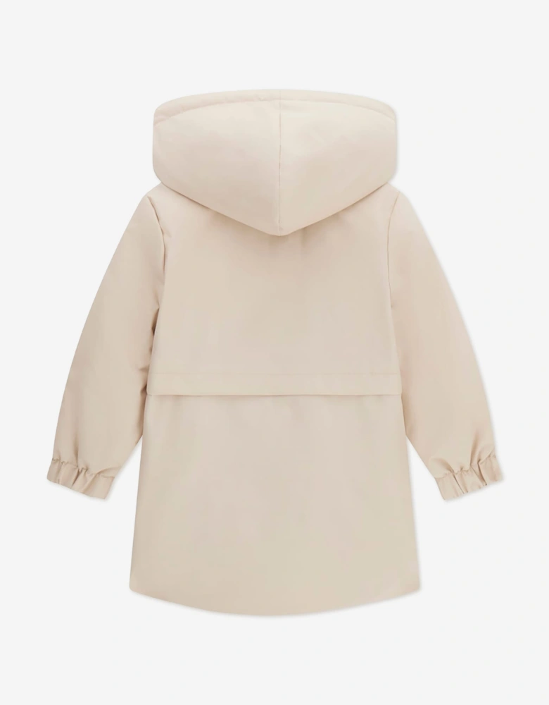 Guess Girls Padded Trench Coat in Beige