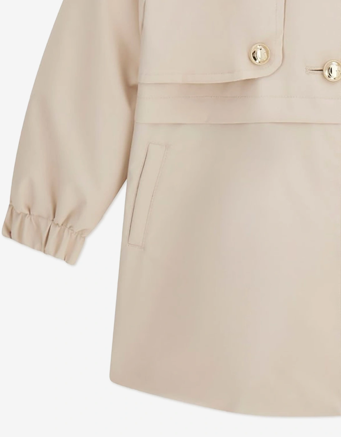 Guess Girls Padded Trench Coat in Beige