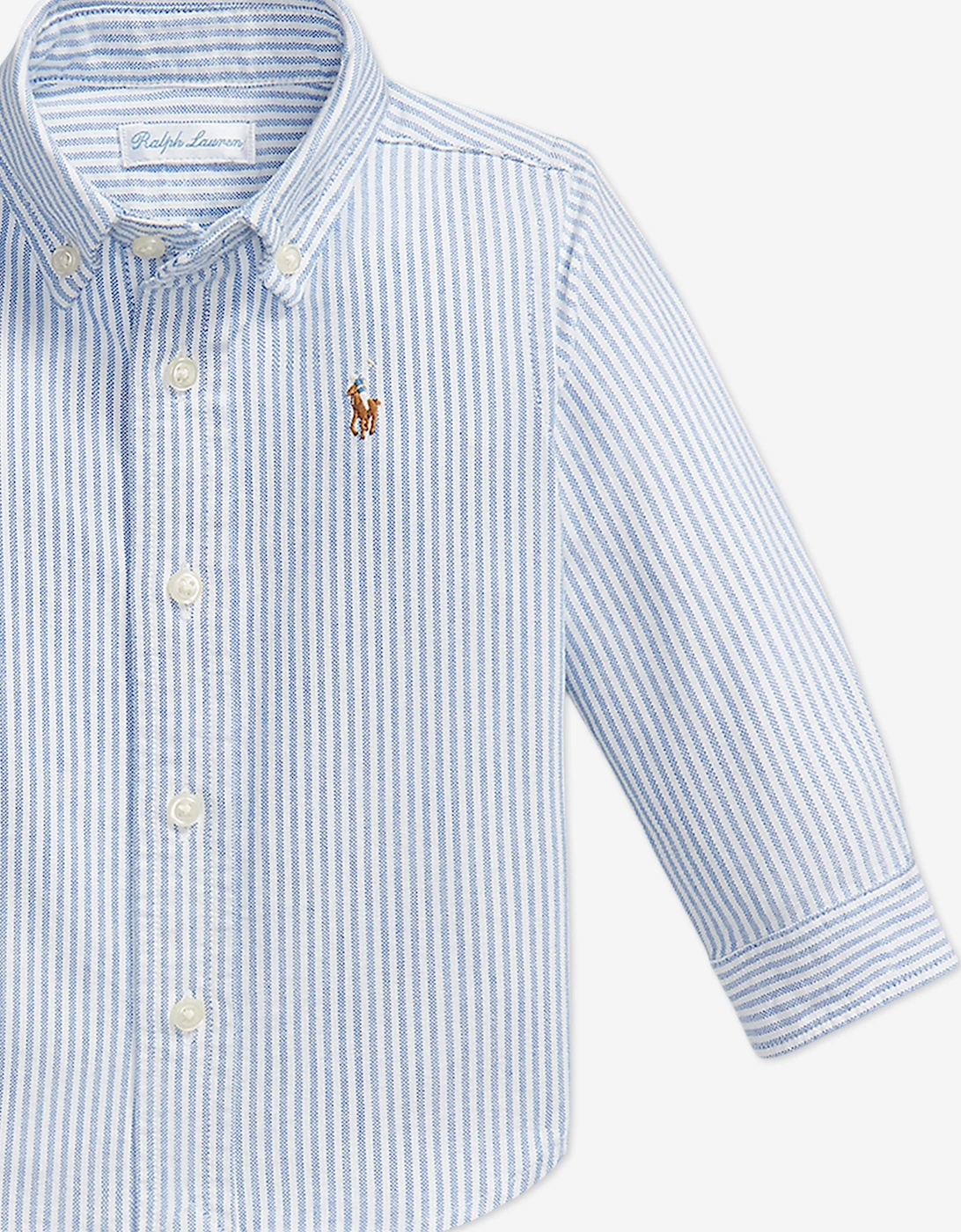 Ralph Lauren Baby Boys Striped Oxford Shirt in Blue