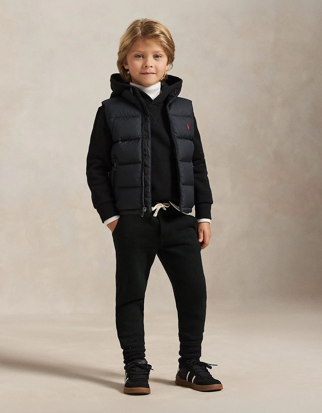 Ralph Lauren Boys Down Padded Gilet in Black