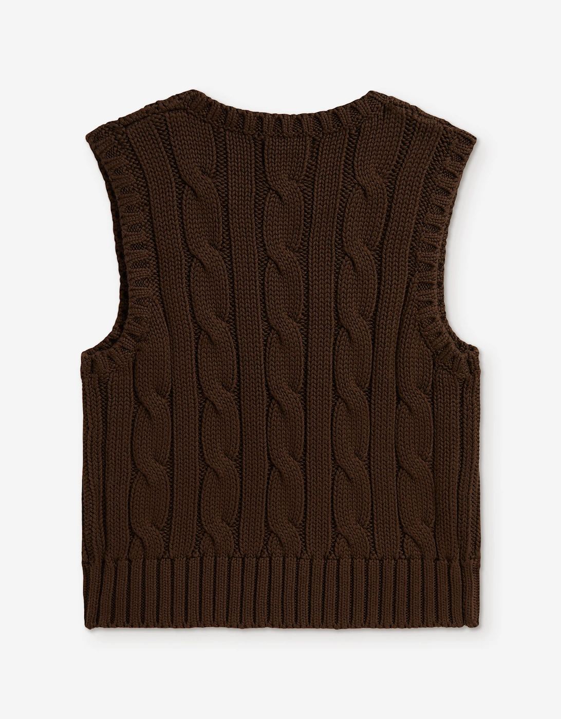 Ralph Lauren Girls Cotton Sweater Vest in Brown