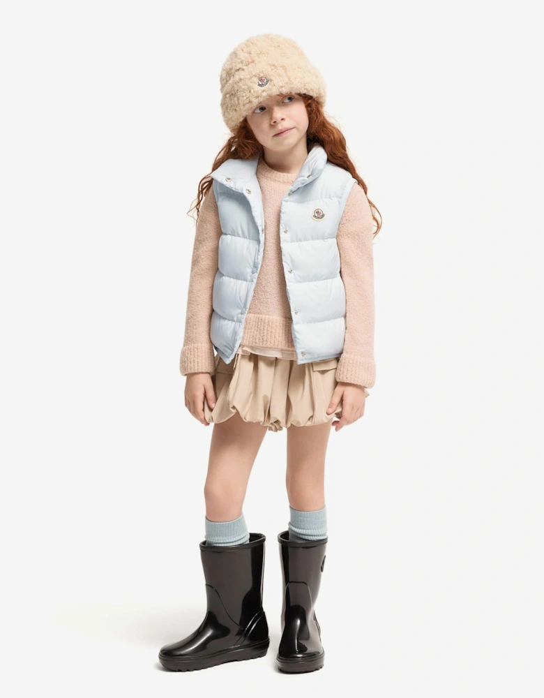 Moncler Enfant Girls Down Padded Badia Gilet in Blue