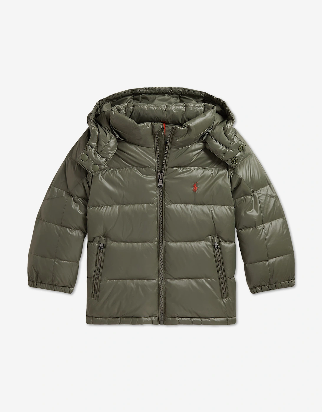 Ralph Lauren Boy's Ralph Lauren Boys Puffer Jacket with Detachable Hood in Green