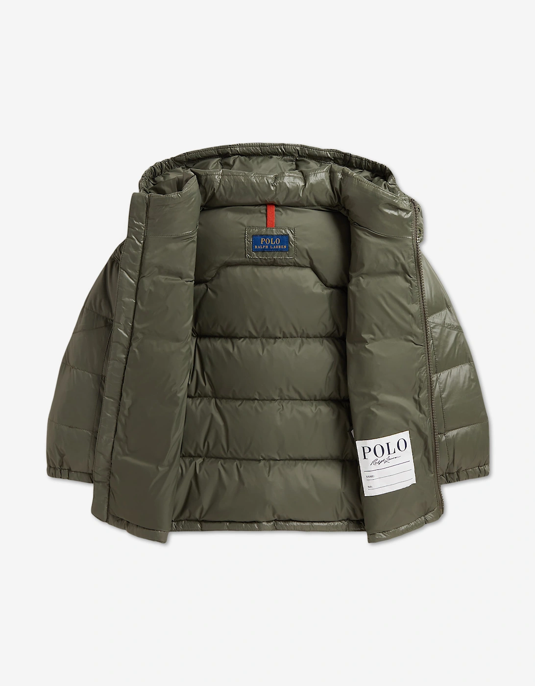 Ralph Lauren Boys Puffer Jacket with Detachable Hood in Green