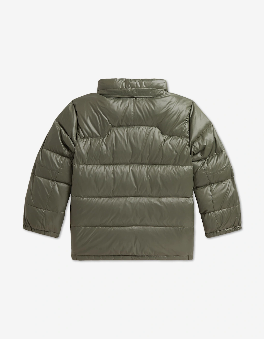 Ralph Lauren Boys Puffer Jacket with Detachable Hood in Green
