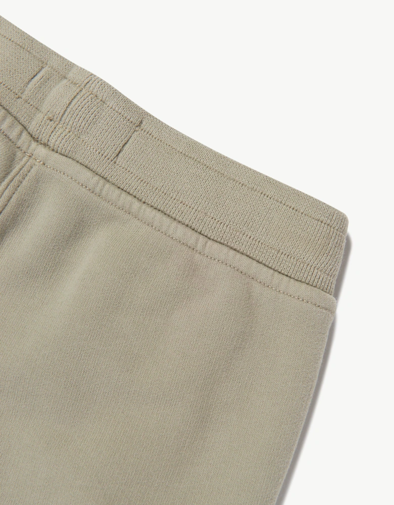 Stone Island Boys Brushed Cotton Fleece Joggers in Green