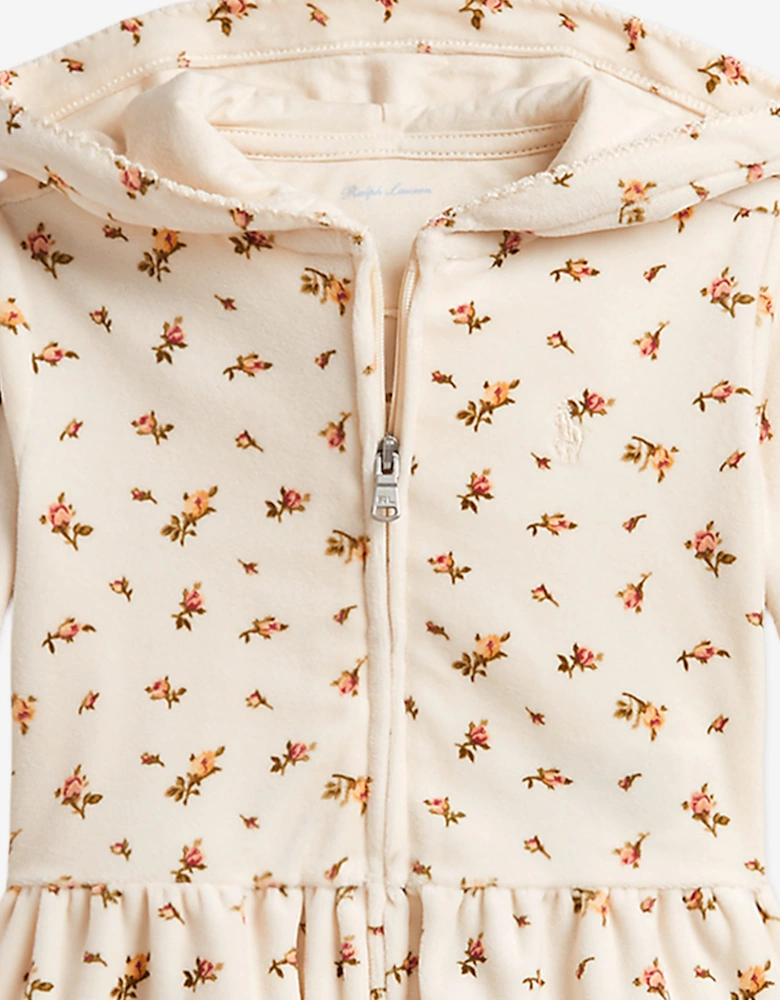 Ralph Lauren Baby Girls Wolcott Bud Tracksuit in Ivory