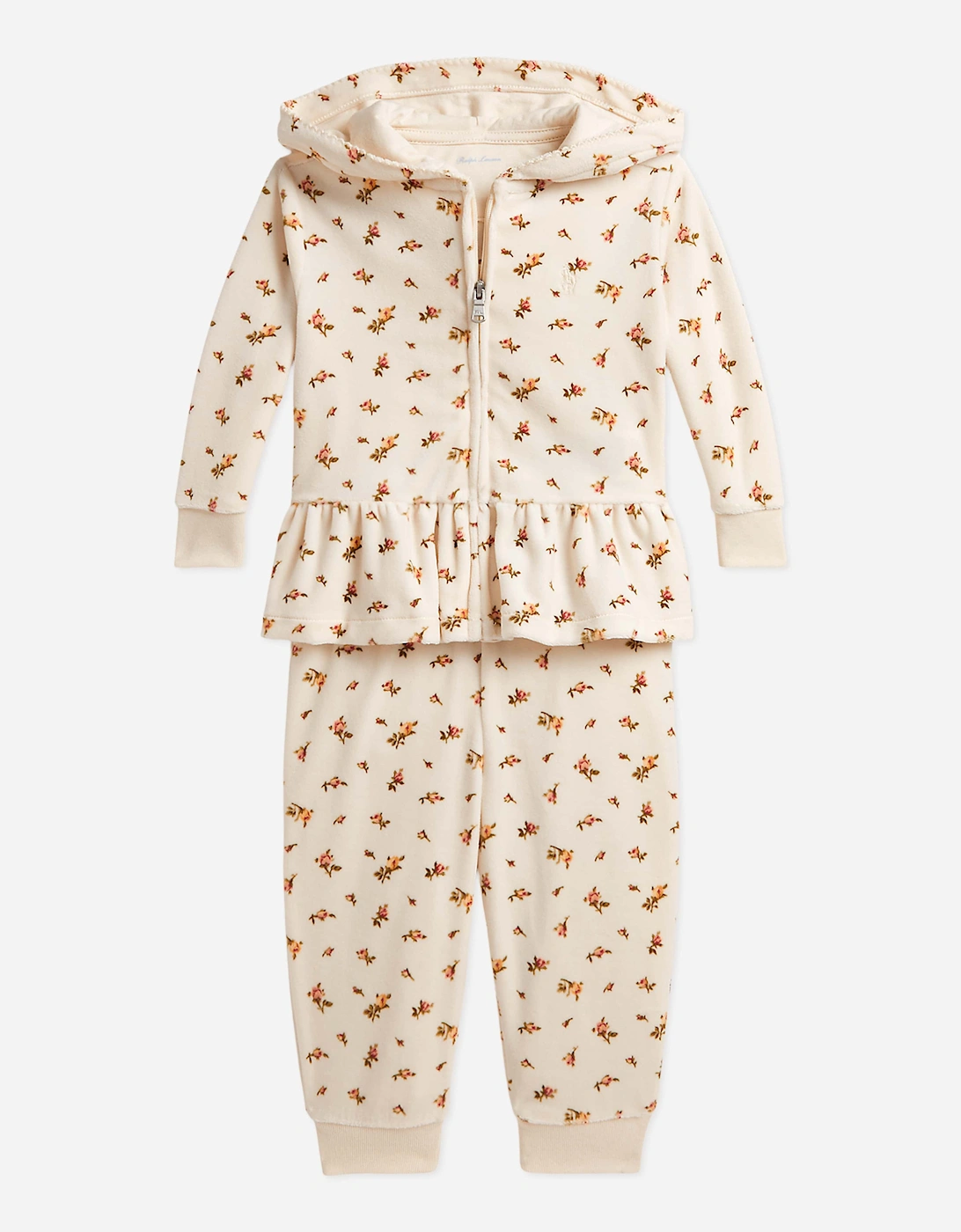 Ralph Lauren Baby Girls Wolcott Bud Tracksuit in Ivory