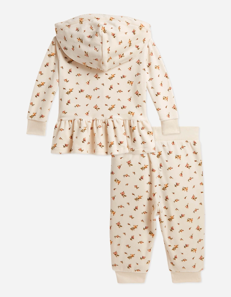 Ralph Lauren Baby Girls Wolcott Bud Tracksuit in Ivory