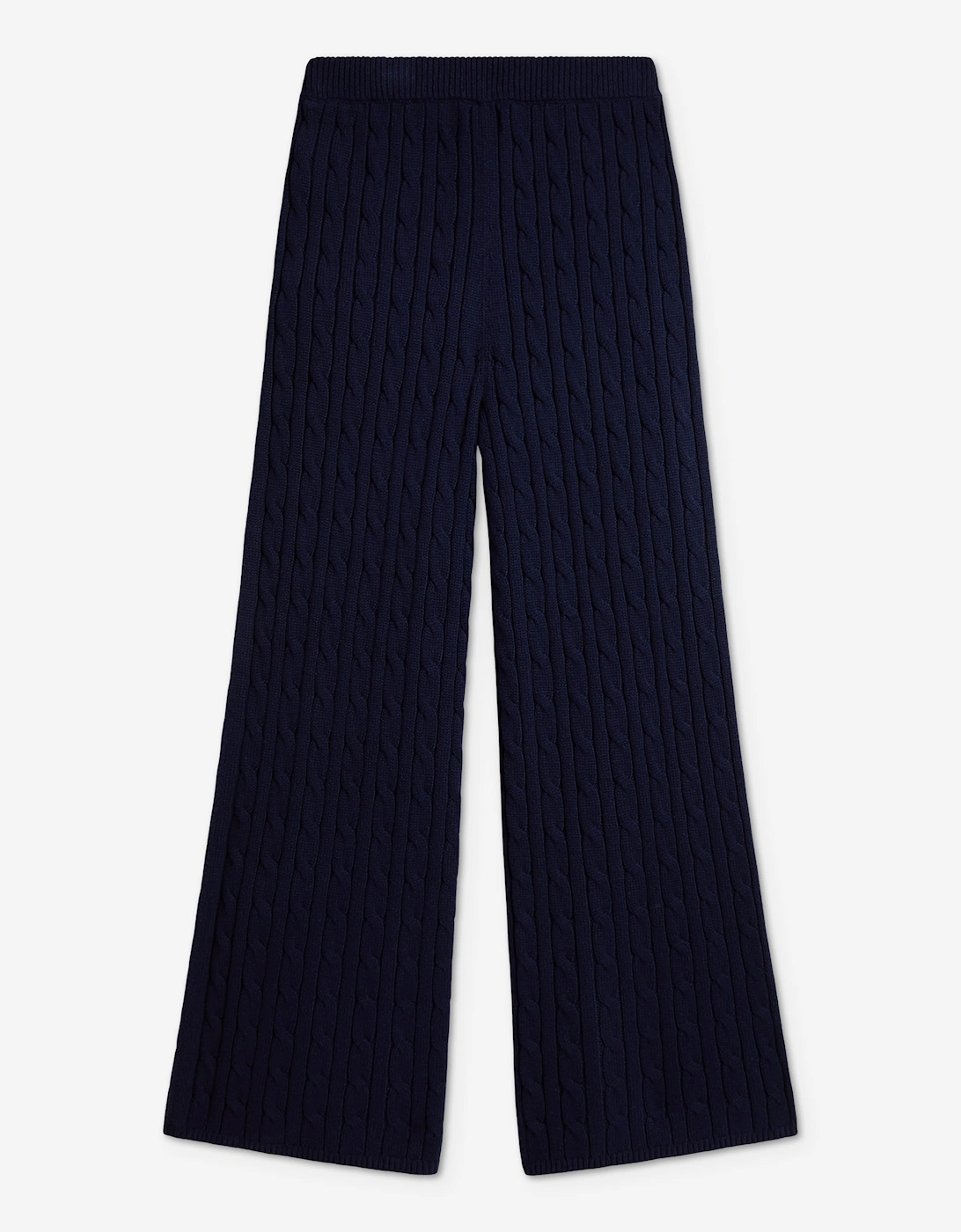 Ralph Lauren Girls Cable Knit Trousers in Navy