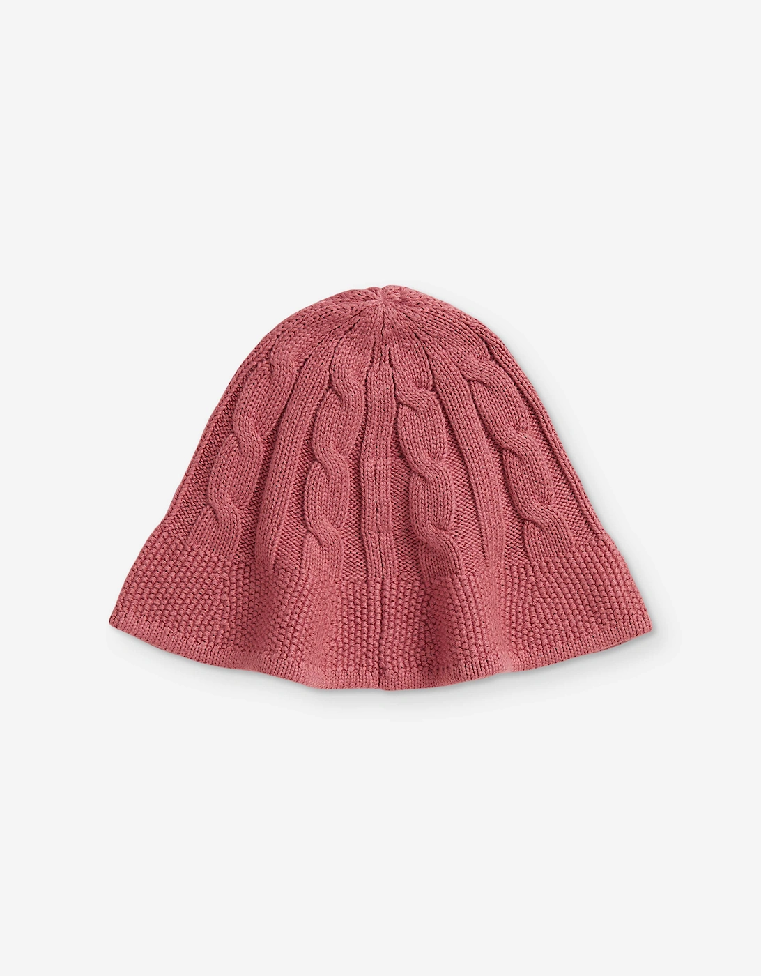 Ralph Lauren Girls Cable Knit Bucket Hat in Pink
