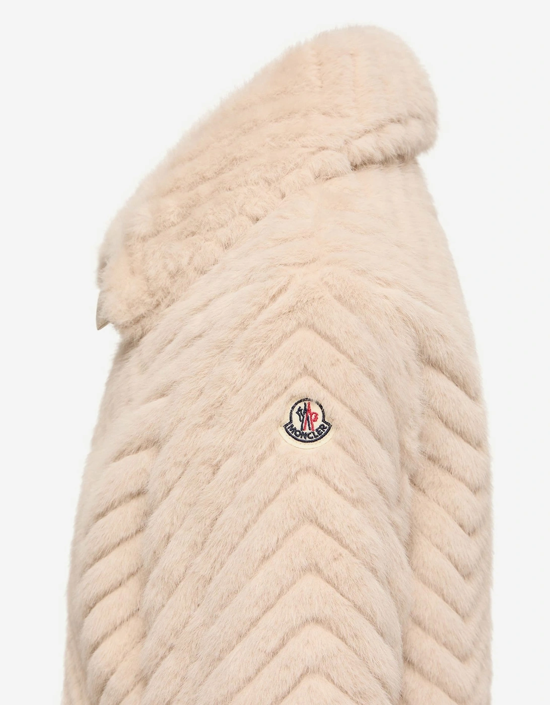 Moncler Enfant Girls Faux Fur Eira Jacket in Beige