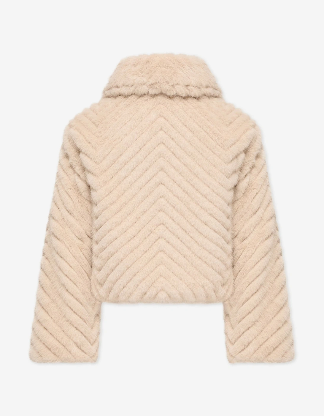 Moncler Enfant Girls Faux Fur Eira Jacket in Beige