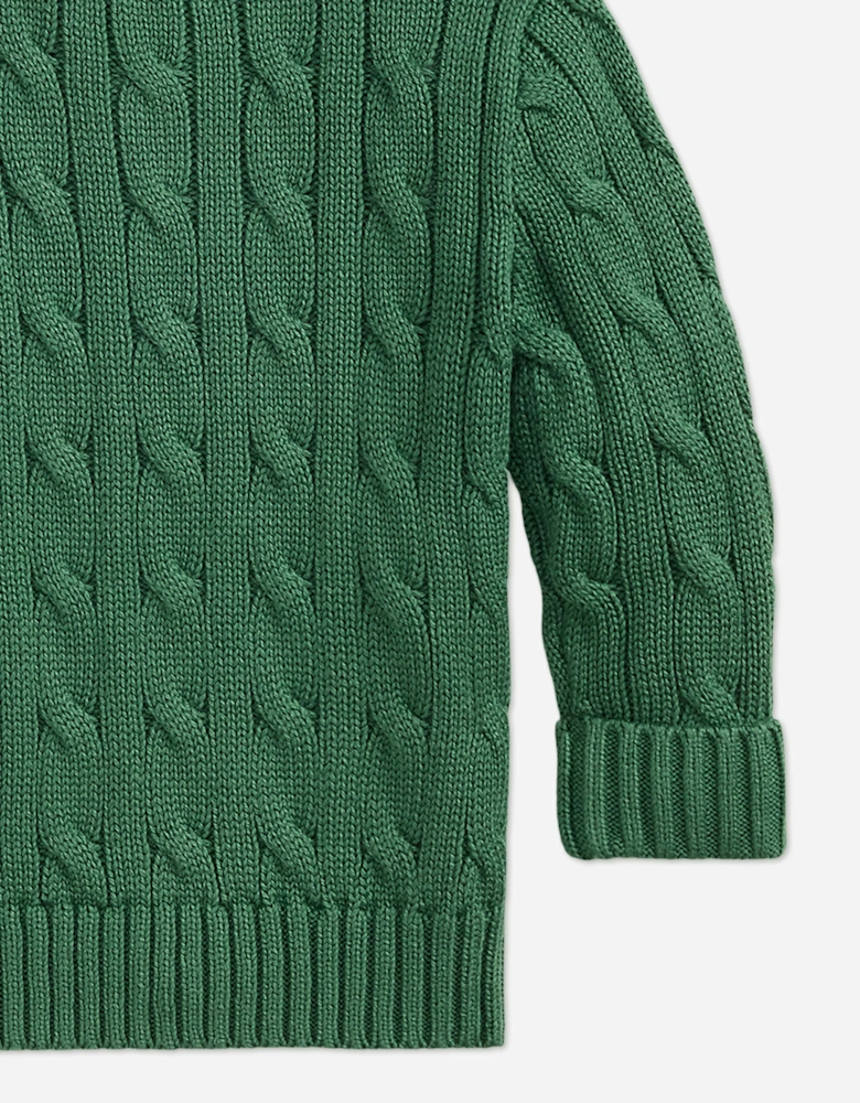 Ralph Lauren Baby Boys Cable Knit Jumper in Green