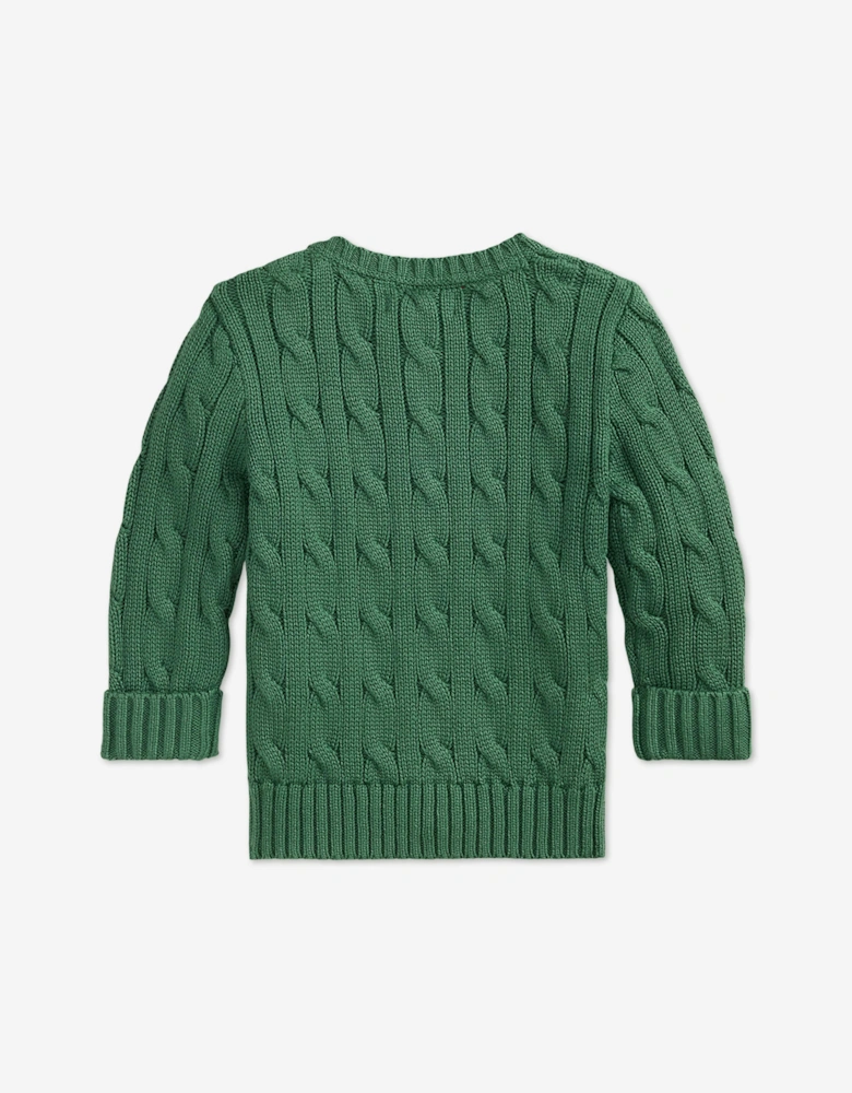 Ralph Lauren Baby Boys Cable Knit Jumper in Green