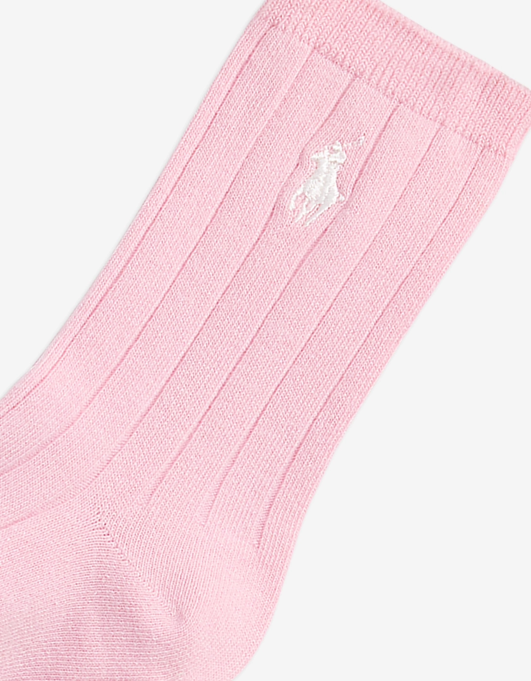Ralph Lauren Girls 3 Pack Crew Socks Set in Pink