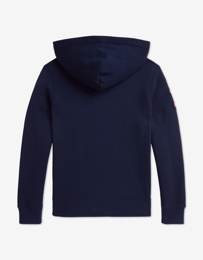 Ralph Lauren Boys Big Pony Logo Hoodie in Navy