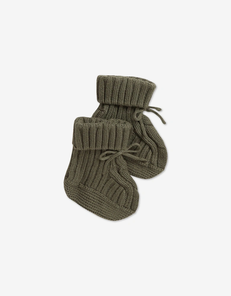 Ralph Lauren Baby Boys Hat and Booties Gift Set in Green