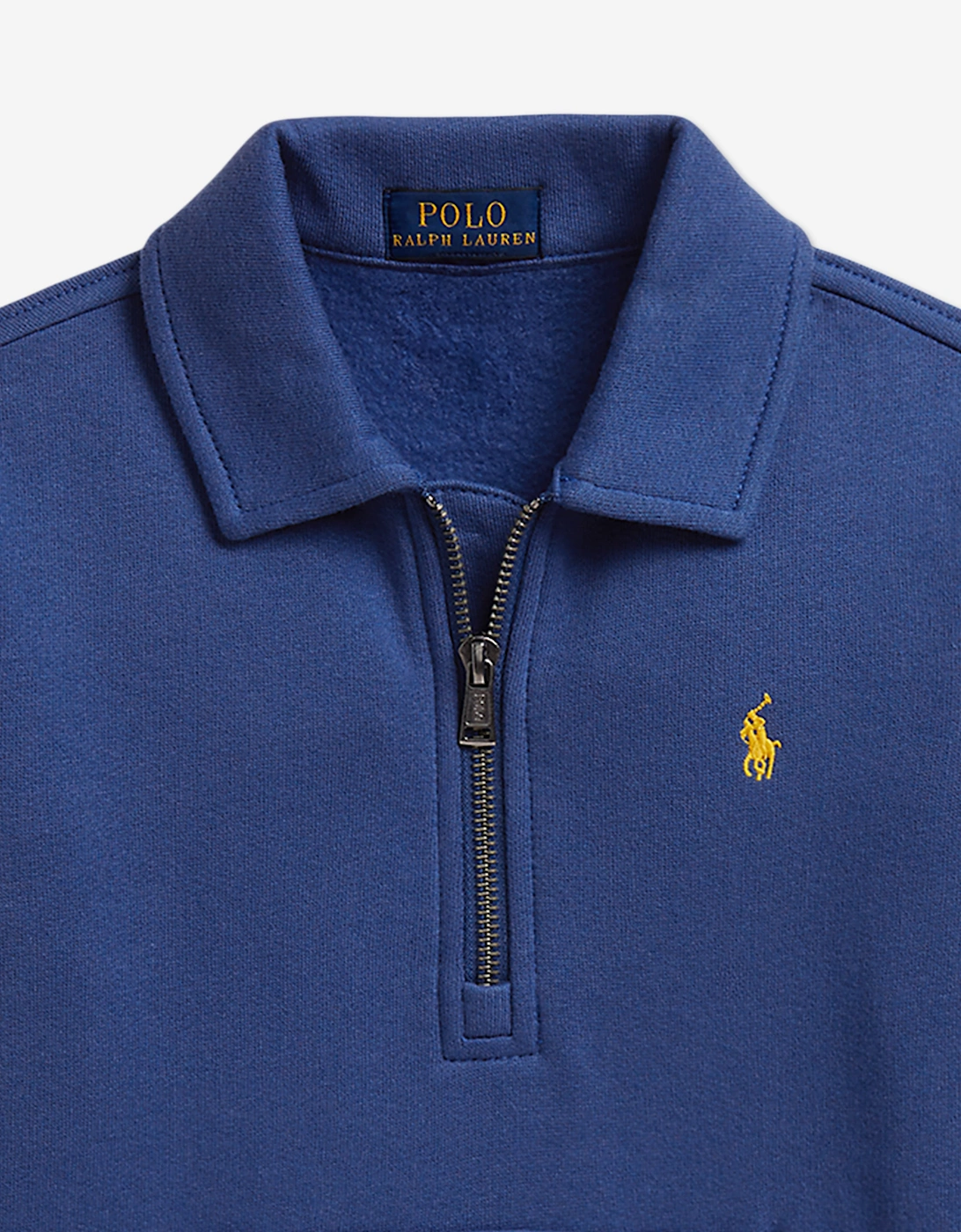 Ralph Lauren Boys Half Zip Logo Sweatshirt in Blue