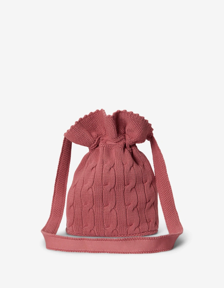 Ralph Lauren Girls Cable Knit Handbag in Pink (17cm)