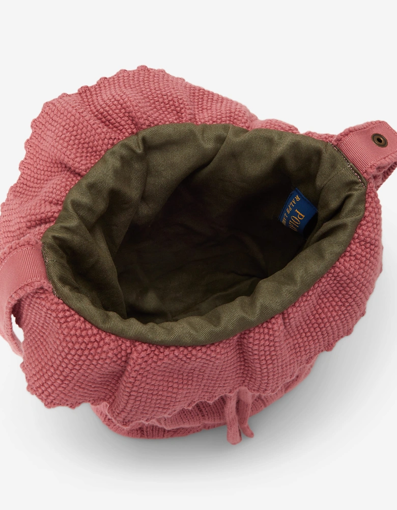 Ralph Lauren Girls Cable Knit Handbag in Pink (17cm)