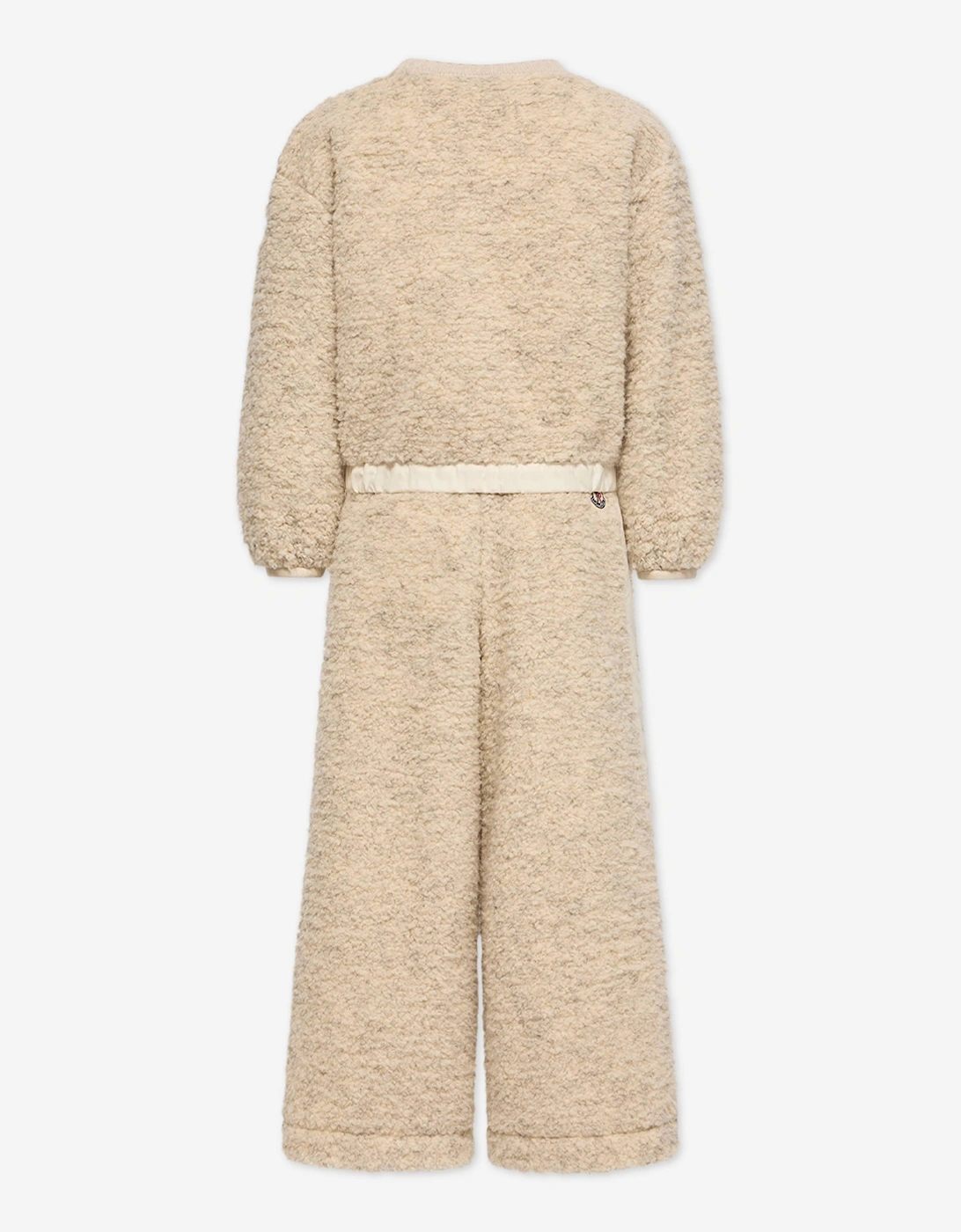 Moncler Enfant Girls Teddy Fleece Trouser Set in Beige