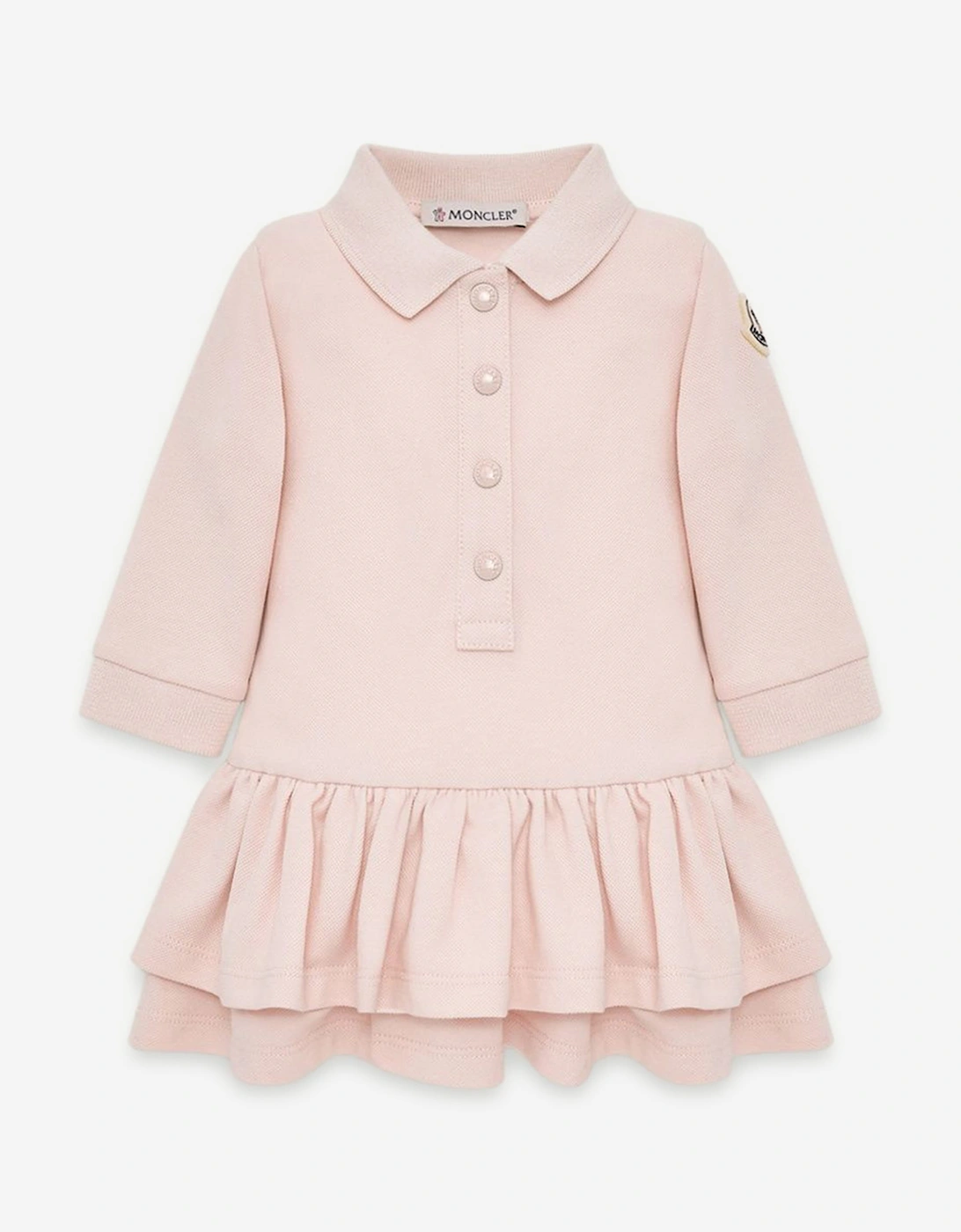 Moncler Enfant Baby Girls Ruffle Polo Dress in Pink