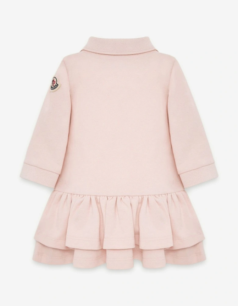 Moncler Enfant Baby Girls Ruffle Polo Dress in Pink
