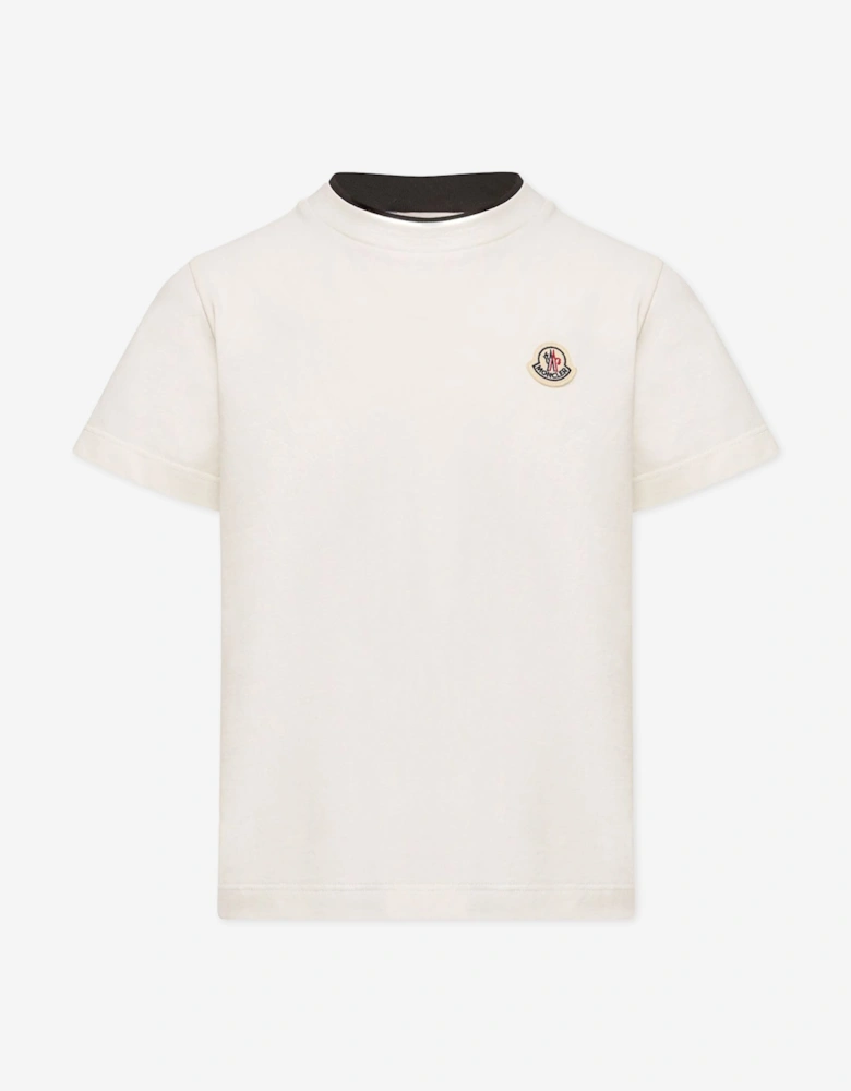 Moncler Enfant Boys Logo T-Shirt in White