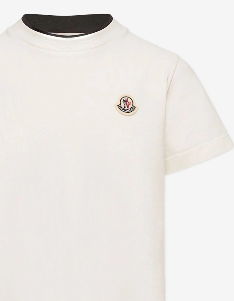 Moncler Enfant Boys Logo T-Shirt in White