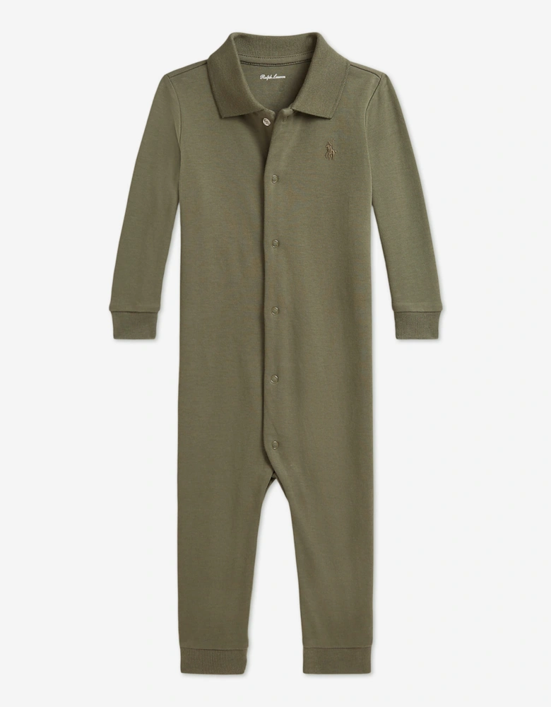 Ralph Lauren Baby Boys Polo Romper in Green
