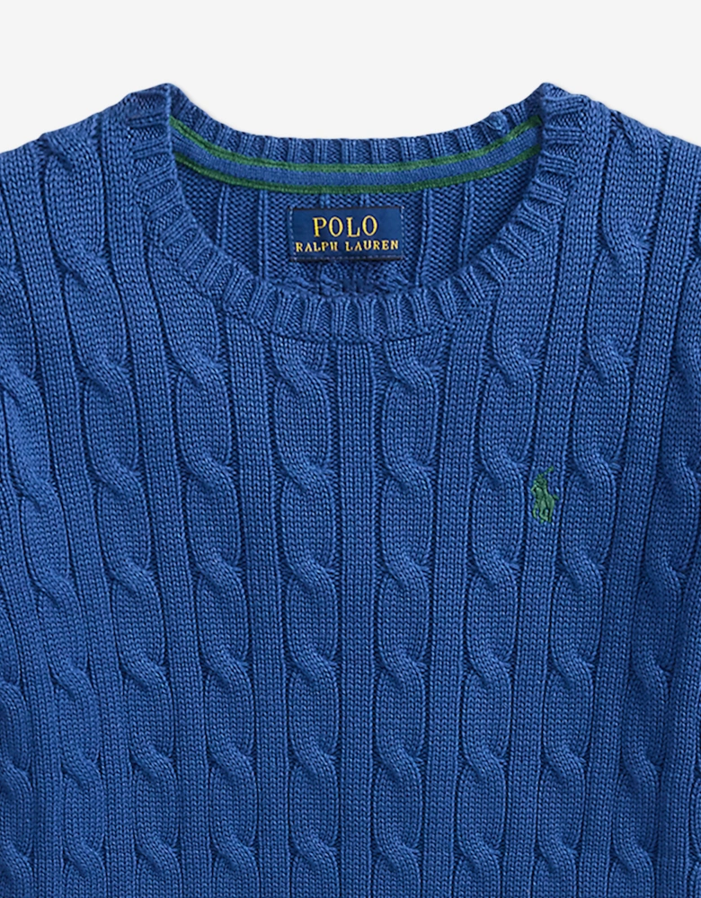 Ralph Lauren Boys Cable Knit Jumper in Blue