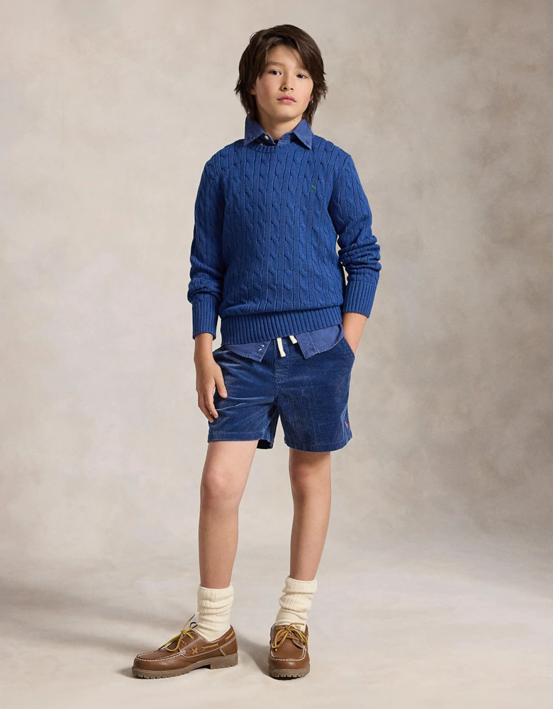 Ralph Lauren Boys Cable Knit Jumper in Blue