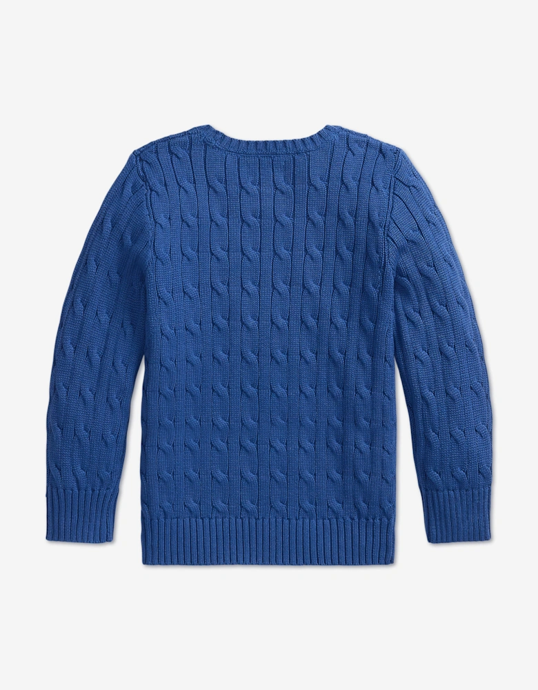 Ralph Lauren Boys Cable Knit Jumper in Blue
