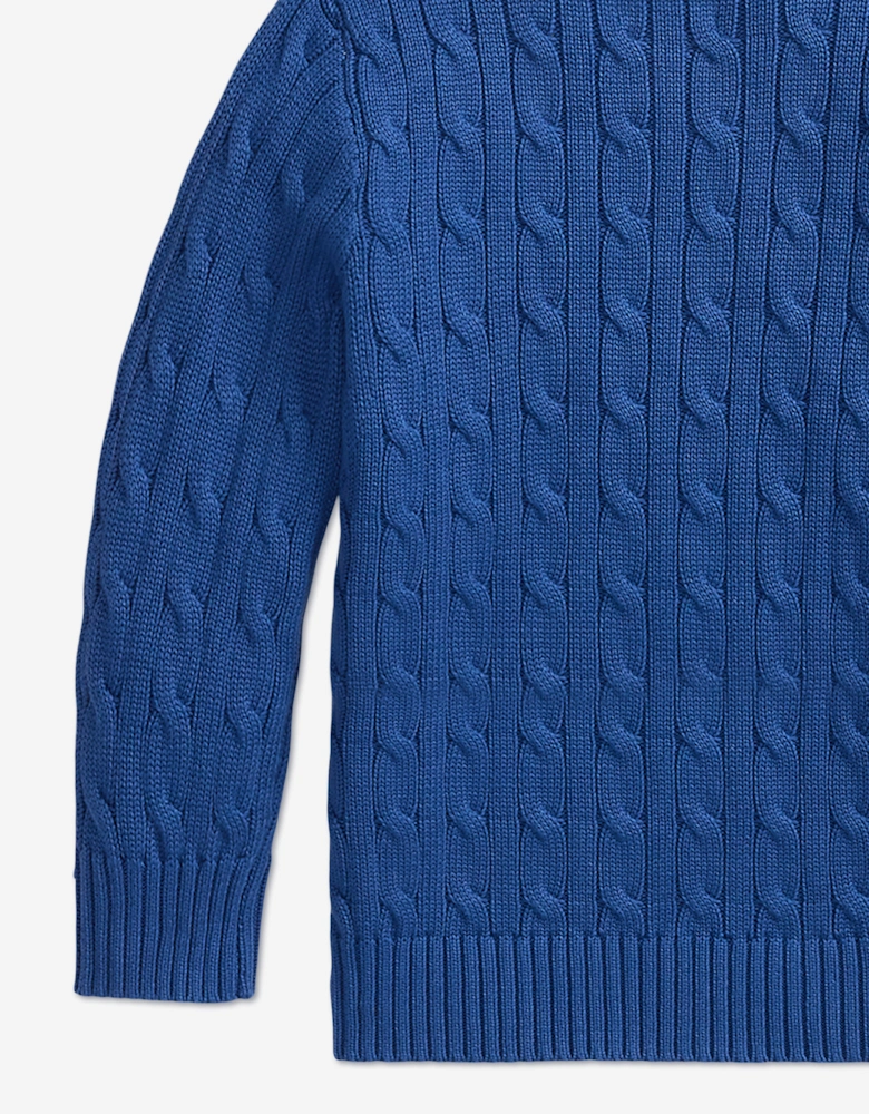 Ralph Lauren Boys Cable Knit Jumper in Blue