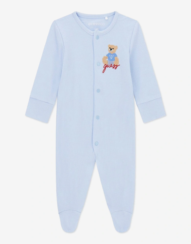 Guess Baby Boys Teddy Bear Babygrow Gift Set in Blue