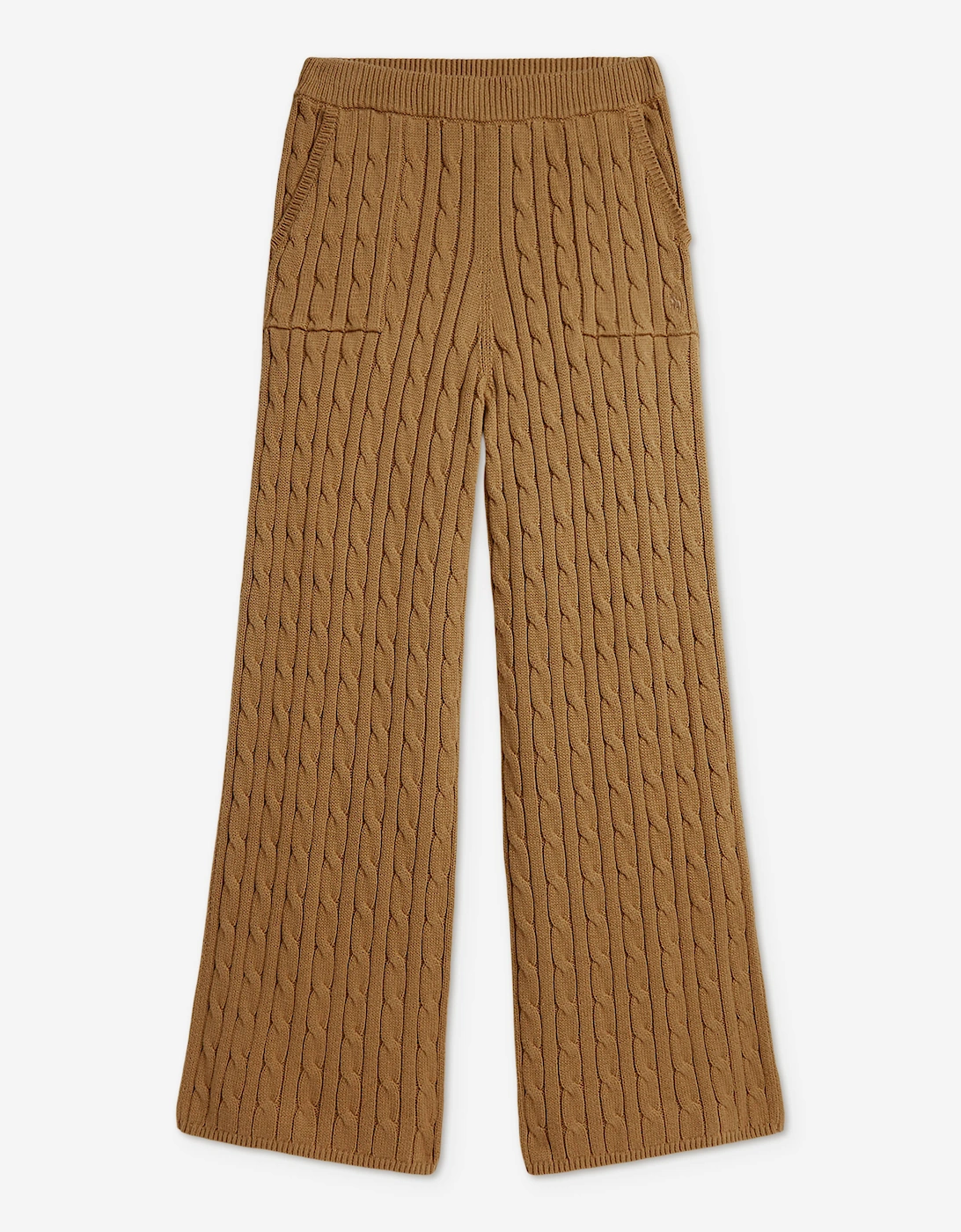 Ralph Lauren Girls Cable Knit Trousers in Beige