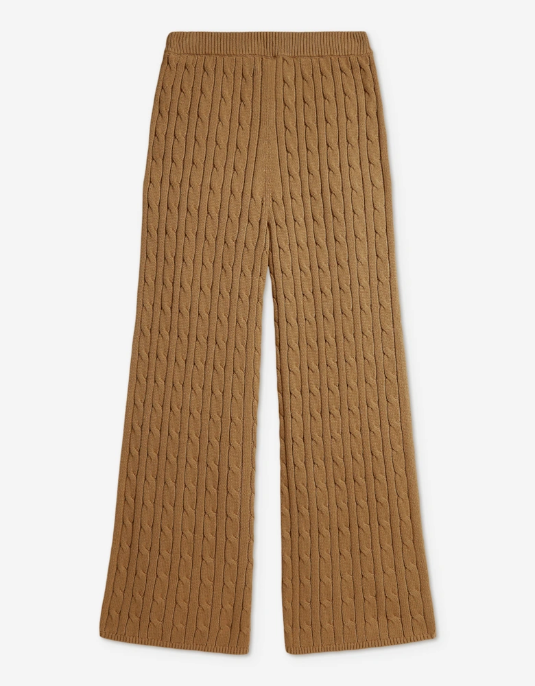 Ralph Lauren Girls Cable Knit Trousers in Beige