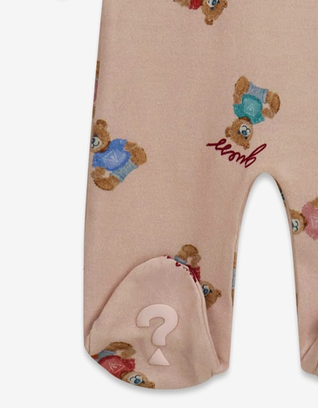 Guess Baby Girls Teddy Bear Logo Babygrow in Pink