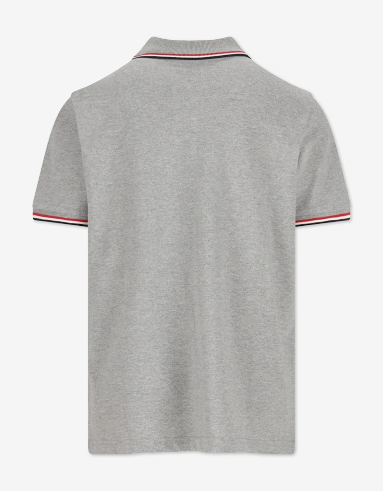 Moncler Enfant Boys Logo Polo Shirt in Grey