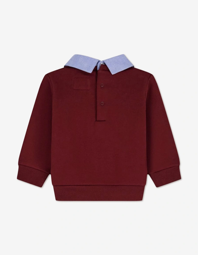 Guess Baby Boys Sweatshirt and Denim Pants Set in Red